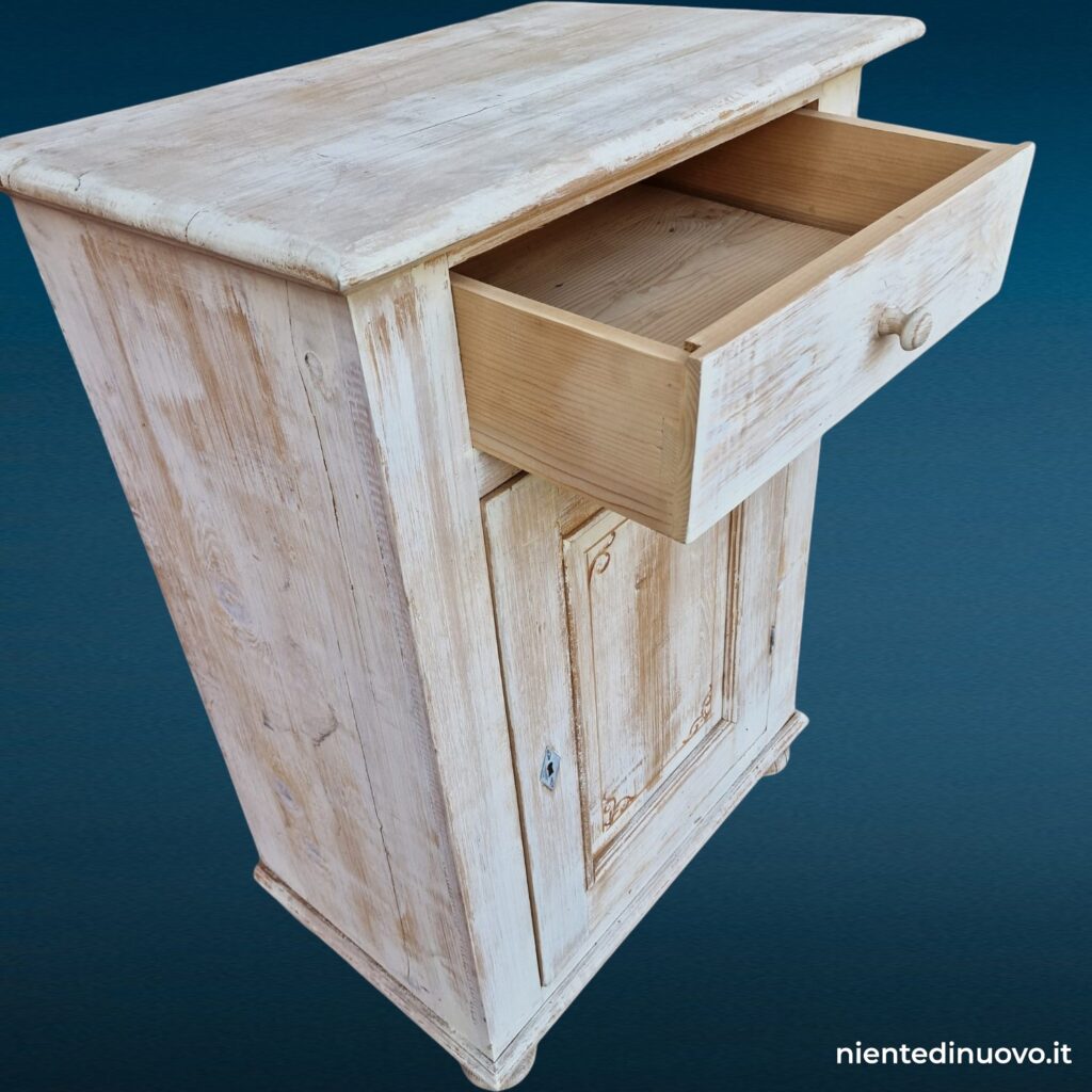 Stipo in legno massello decorato shabby chic