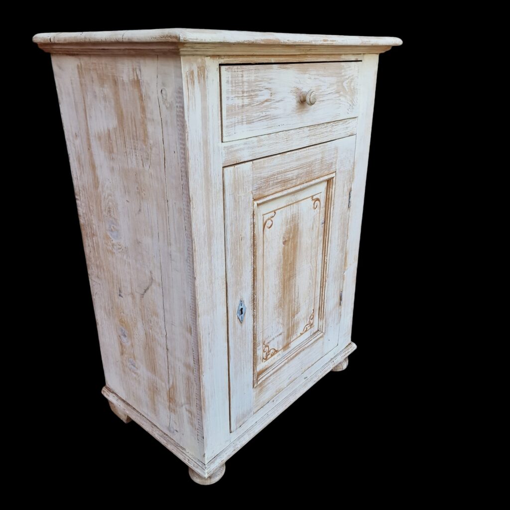 Stipo in legno massello decorato shabby chic
