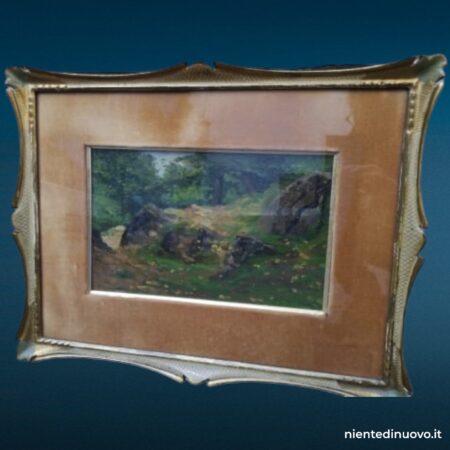 Quadro dipinto d'epoca primi 900 con cornice