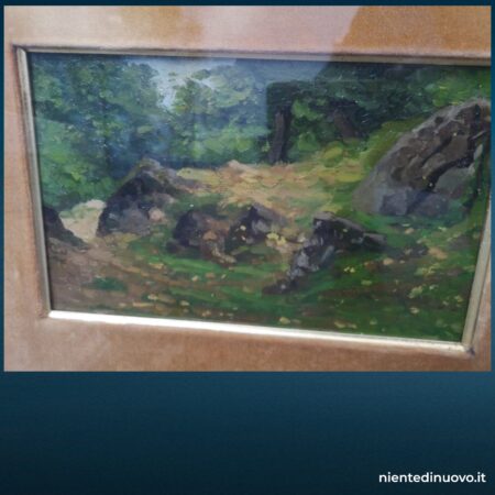 Quadro dipinto d'epoca primi 900 con cornice