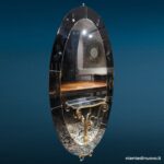 Specchiera Cristal Art Colli anni 50 con consolle