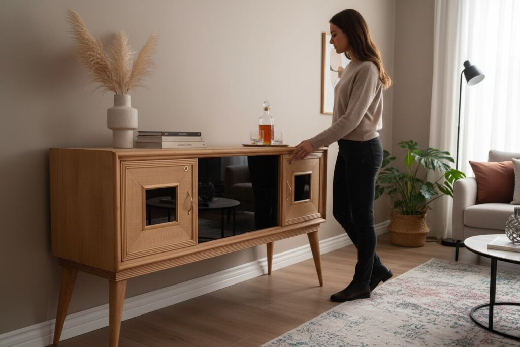 Credenza buffet sideboard stile Ico Parisi in quercia