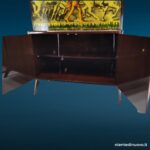 04387_1 Mobile bar vintage anni '60 con foglia d'oro