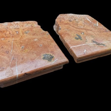 Coppia antiche mensole in marmo rosso Verona pronte da murare