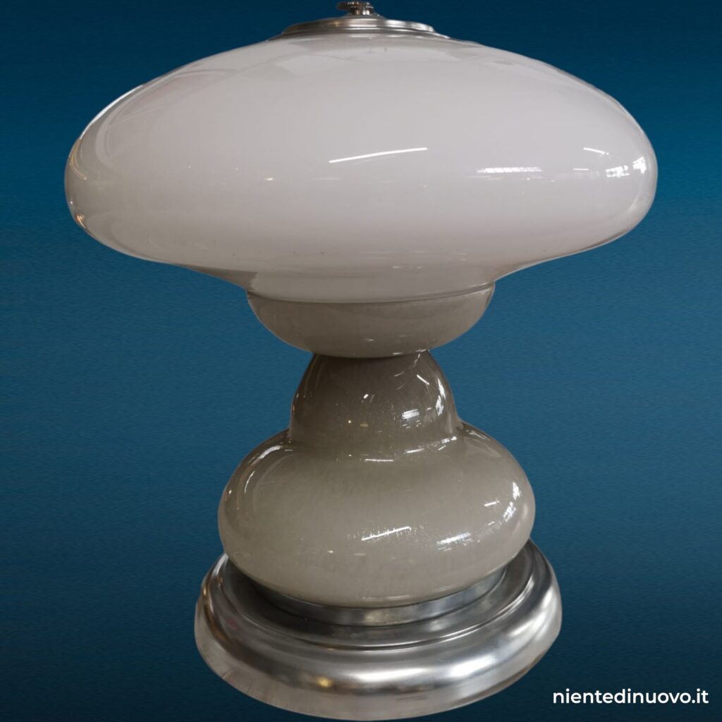 Lampada da tavolo vintage in vetro di Murano