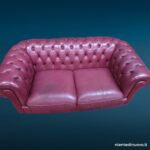 40216_3 Divano club Chesterfield 2 posti in pelle vinaccia vintage
