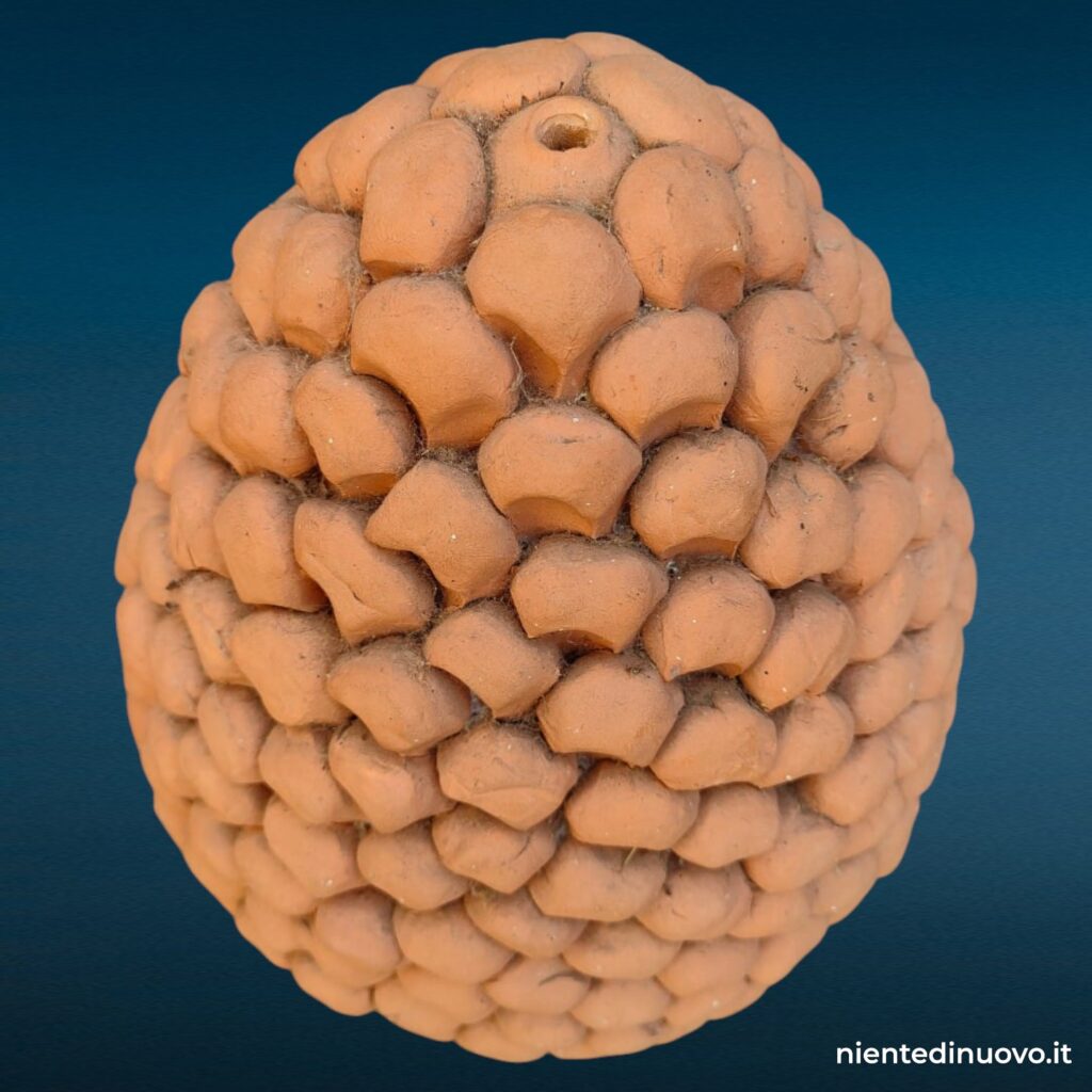 Pigna decorativa in terracotta - produzione artigiana
