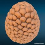 39886_3 Pigna decorativa in terracotta - produzione artigiana