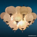 Lampadario Raak anni 60/70 con 28 sfere in vetro