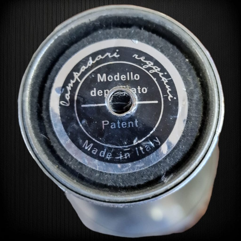 Posacenere vintage anni '60 Goffredo Reggiani in metallo con chiusura magnetica