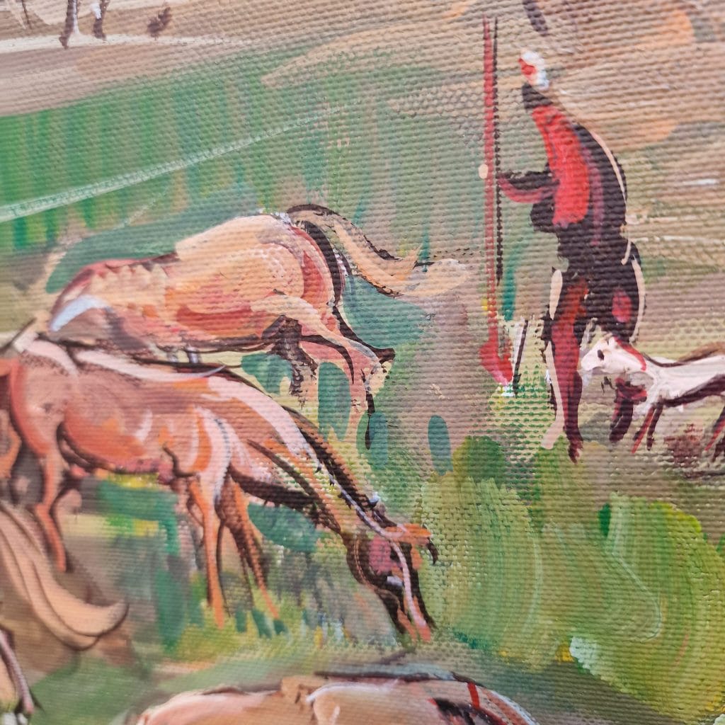 Dipinto firmato Oscar Di Prata 50x60 cm con cornice dorata