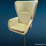 04477_1 Poltrona Living Sand in velluto color sabbia