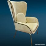 04477_2 Poltrona Living Sand in velluto color sabbia