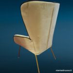 04477_3 Poltrona Living Sand in velluto color sabbia