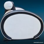 40480_2 Divano Happy Days, divano vintage bicolore in similpelle bianco e nero (due posti)
