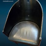 Poltroncina Costes Driade vintage originale in legno e pelle, design Philippe Starck