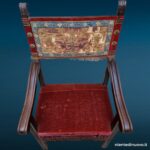 04571_5 Poltroncina rustica a cartella in noce (databile XVII secolo)