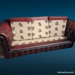 40713_6 Divano Chesterfield Club 3 posti in pelle bordeaux