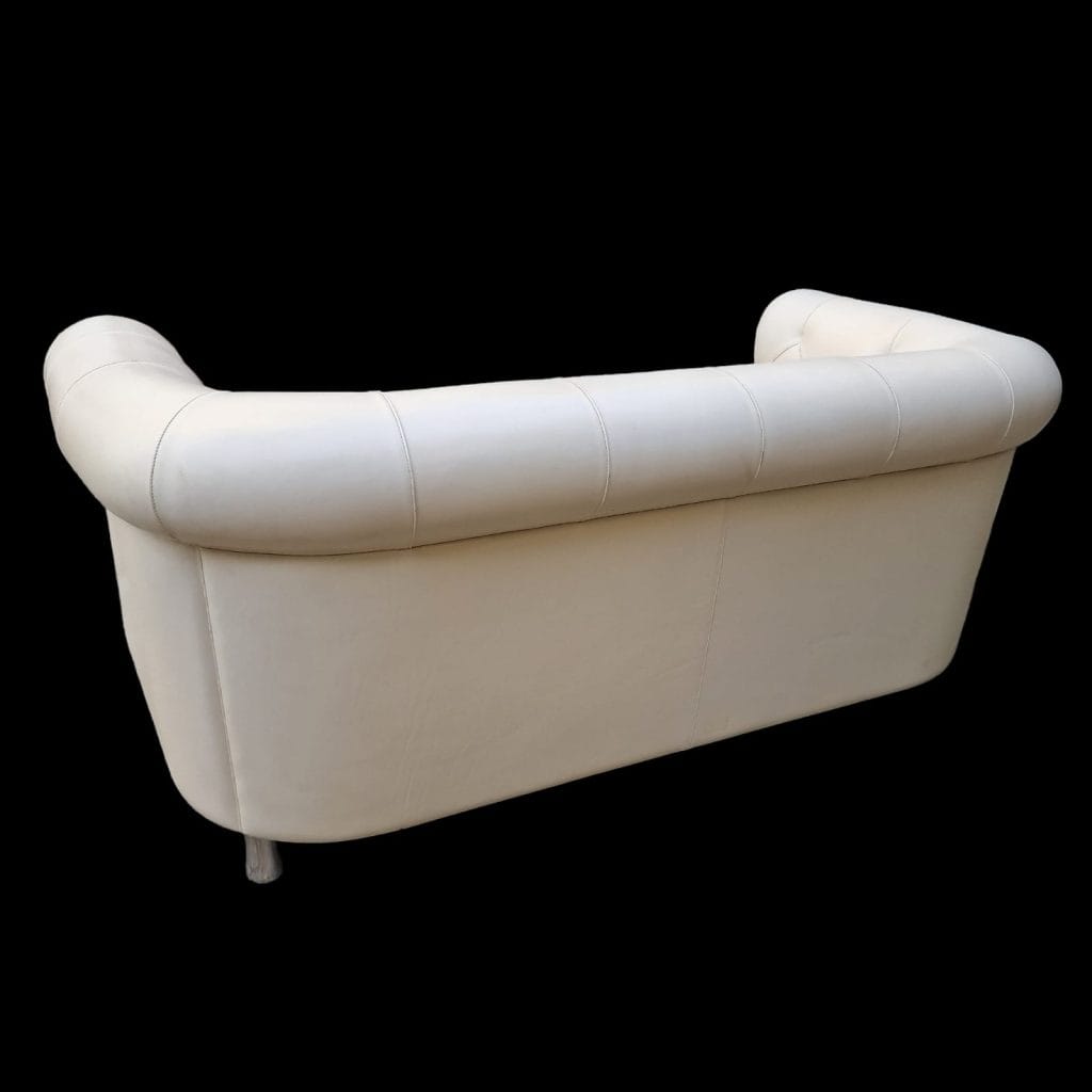 Divano 2 posti Poltrona Frau Arcadia in pelle color panna