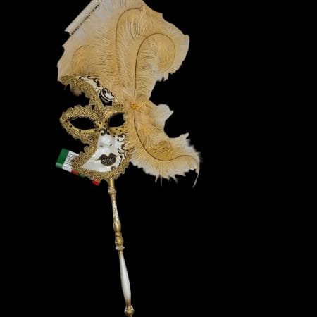 Maschera veneziana originale in cartapesta dipinta a mano