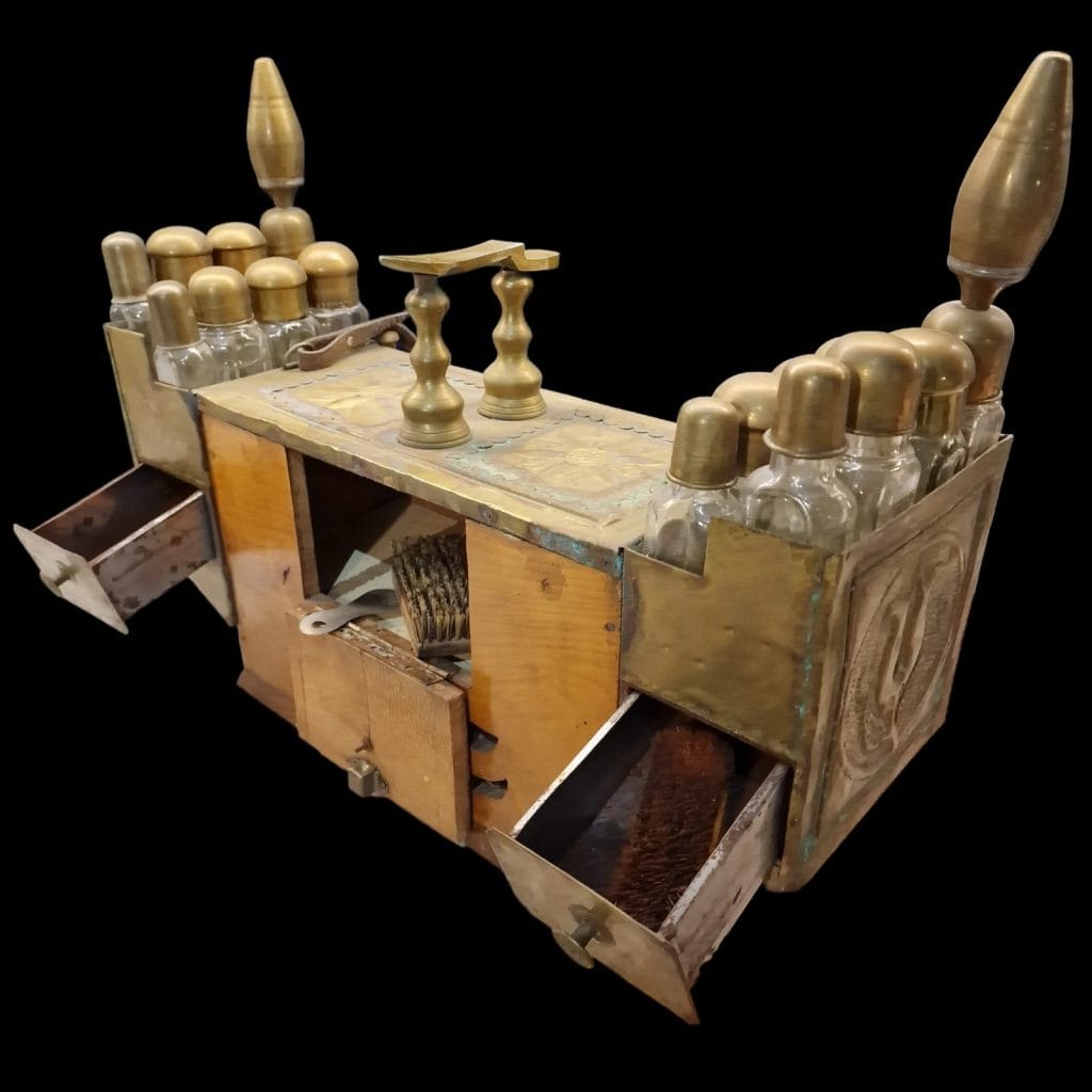 vecchio set americano da lustrascarpe