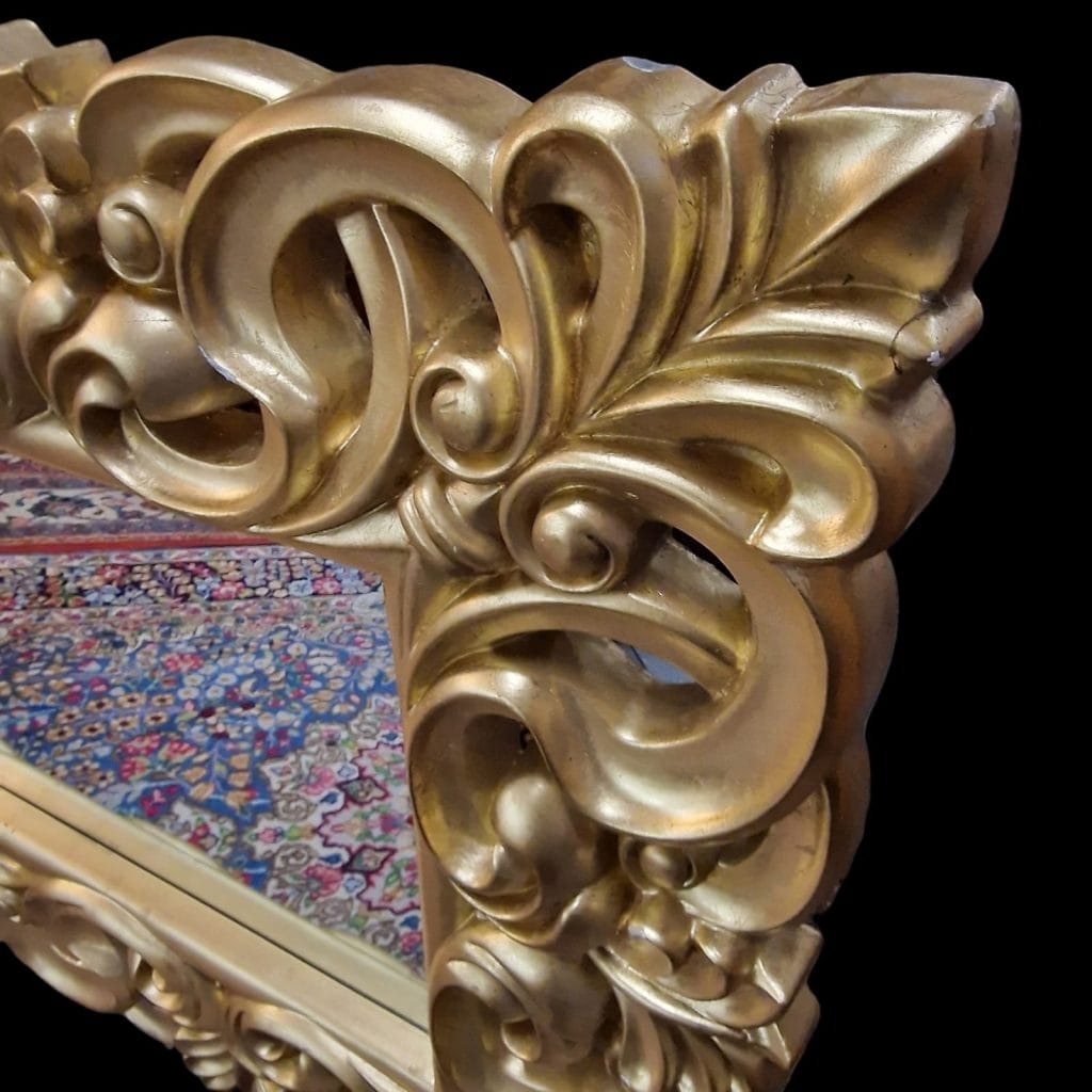 Specchiera barocca oro con cornice dorata