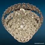 Lampadario vintage in cristallo Kinkeldey