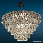 Lampadario vintage in cristallo Kinkeldey