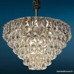 Lampadario vintage in cristallo Kinkeldey