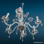04601 Lampadario cristallo a sei luci stile veneziano