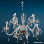 04601_1 Lampadario cristallo a sei luci stile veneziano
