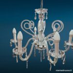 04601_4 Lampadario cristallo a sei luci stile veneziano