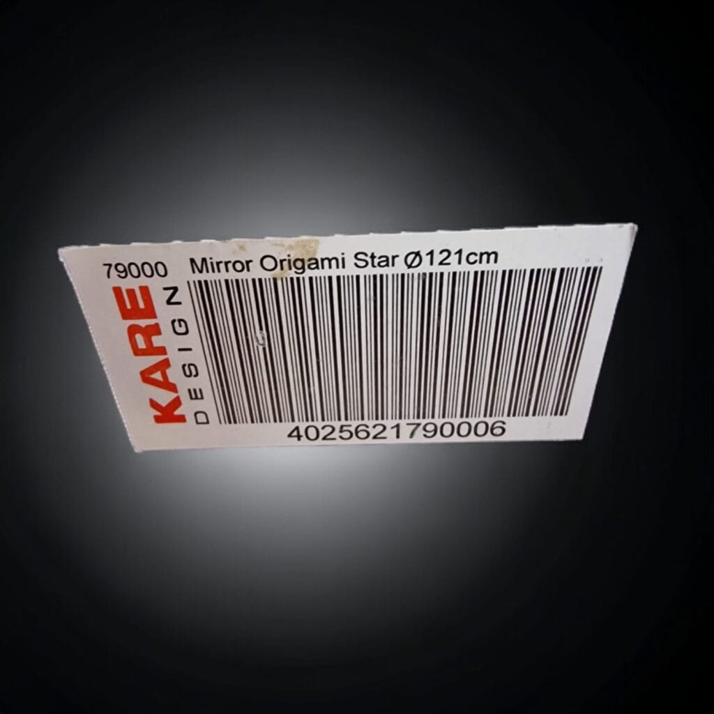 Specchio Kare Design Origami Star con 42 lastre di vetro specchiato e bisellato