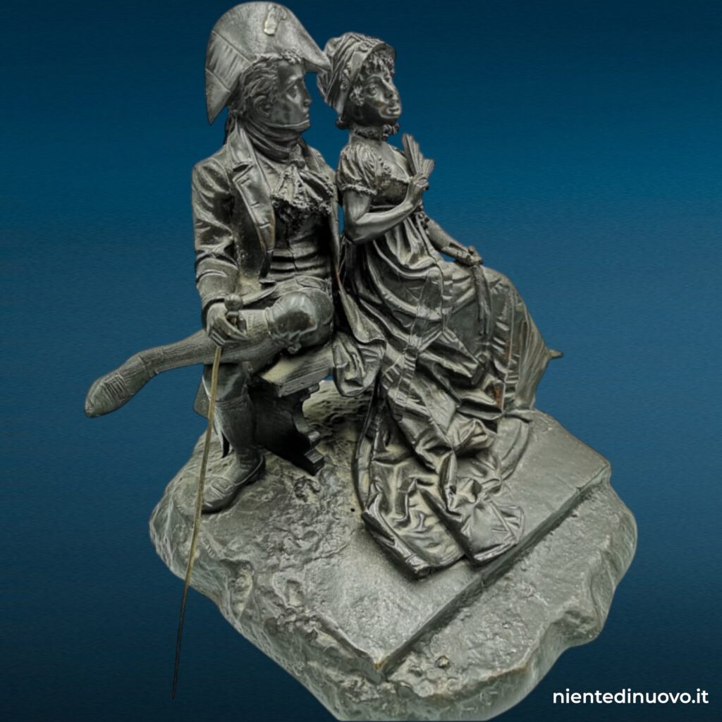 Scultura in bronzo A. Pandiani Milano con patina originale