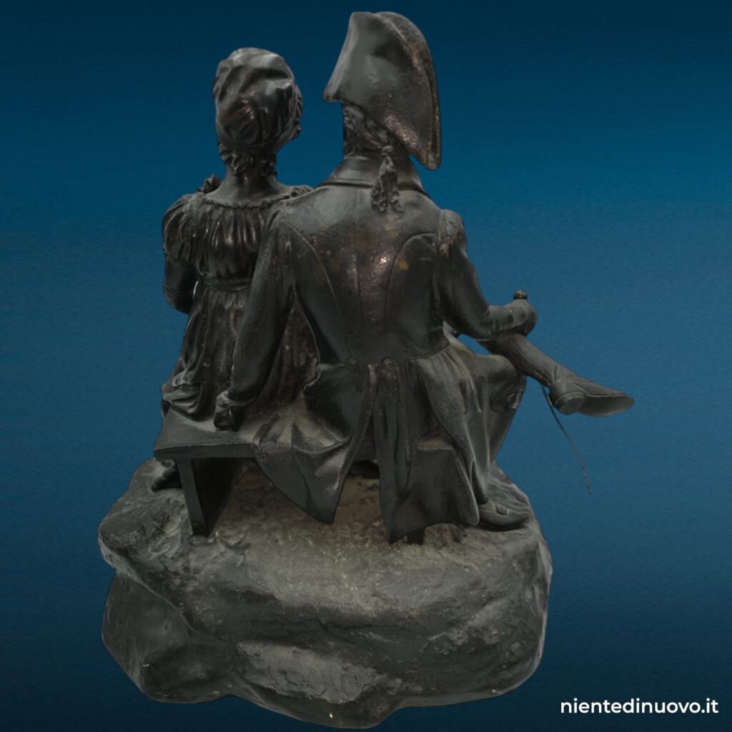 Scultura in bronzo A. Pandiani Milano con patina originale