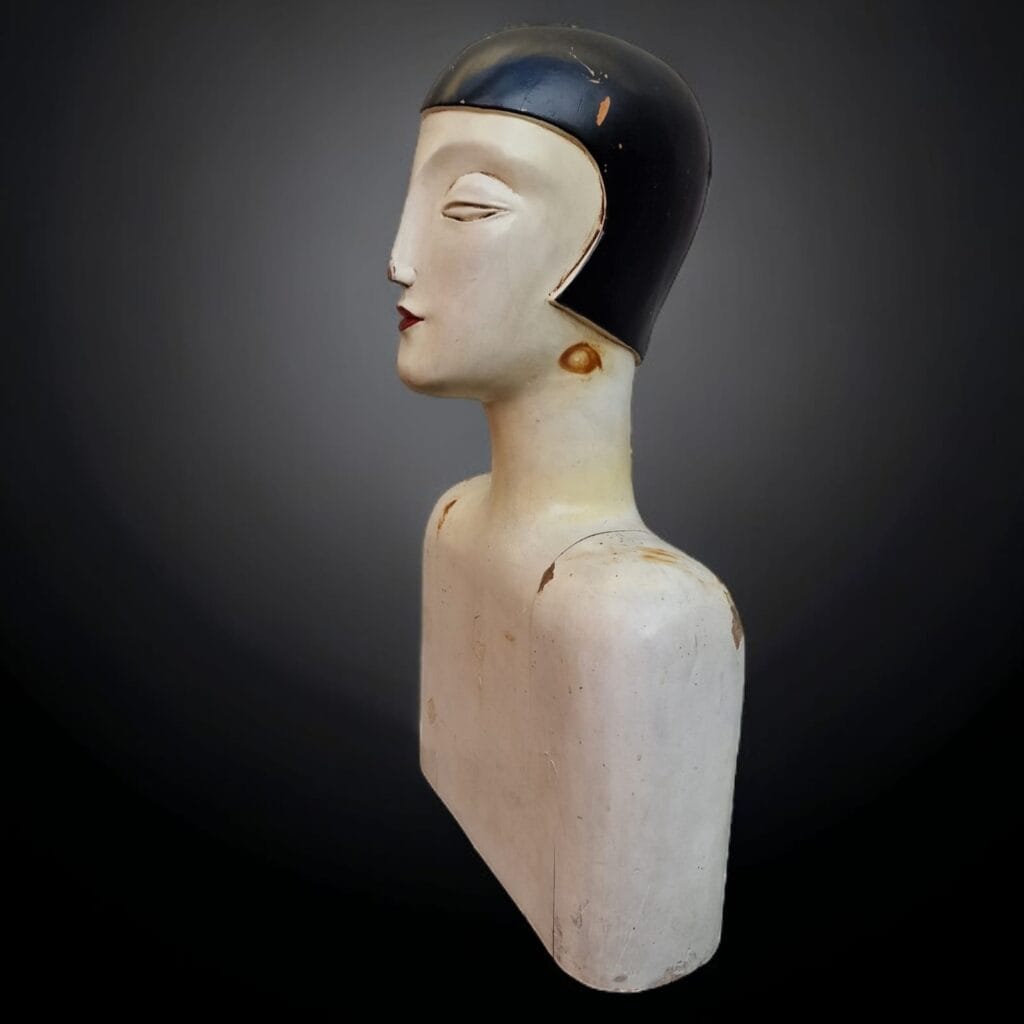 raro manichino in legno laccato