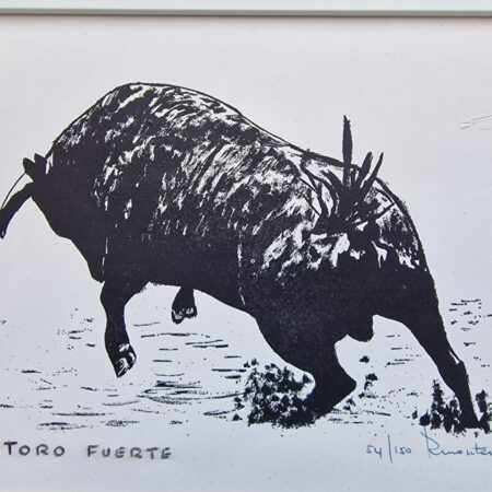 Serigrafia numerata "Toro Fuerte" di Roberto Montanari