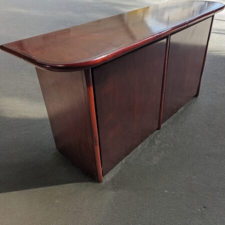 Credenza Sideboard Bonacina anni '70 in legno con profilo in bambù