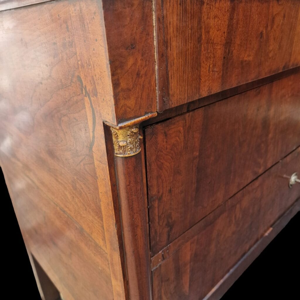 Comò impero in noce originale restaurato
