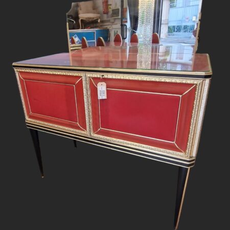 Credenza vintage 2 ante con specchio di Umberto Mascagni anni '50