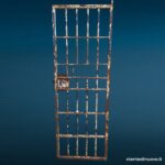 9003648 Cancello in ferro vintage - porta di cella