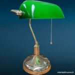 Lampada ministeriale vetro tegola verde