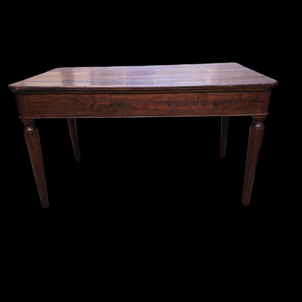 Tavolo rettangolare Impero dei primi Ottocento, in buone condizioni, trattato antitarlo