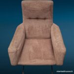 Coppia di poltrone vintage in tessuto anni Sessanta