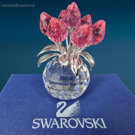 Grazioso vaso fiori Swarovski con scatola originale in cristallo