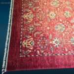 Tappeto nuovo Super Kazak in lana pregiata, annodato a mano con frange colorate