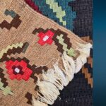 Tappeto Kilim Karabak originale, tessuto a mano, robusto e durevole – dimensioni 155x215 cm
