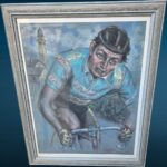 quadro ritratto Gino Bartali di Dino Decca numerato