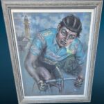 quadro ritratto Gino Bartali di Dino Decca numerato
