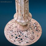 Beverino in ghisa Liberty per uccelli da giardino con base traforata